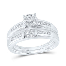 Load image into Gallery viewer, 10K White Gold Diamond Trio Ring Set 1/2 Cttw - Splendid Jewellery