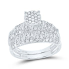 10K White Gold Diamond Trio Ring Set 1/2 Cttw - Splendid Jewellery