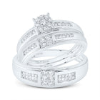 10K White Gold Diamond Trio Ring Set 1/2 Cttw - Splendid Jewellery
