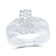 Load image into Gallery viewer, 10K White Gold Diamond Trio Ring Set 1/3 Cttw - Splendid Jewellery
