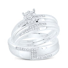 10K White Gold Diamond Trio Ring Set 1/3 Cttw - Splendid Jewellery