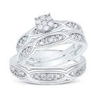 10K White Gold Diamond Trio Ring Set 1/3 Cttw - Splendid Jewellery