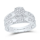 10K White Gold Diamond Trio Ring Set 1/3 Cttw - Splendid Jewellery