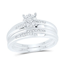 Load image into Gallery viewer, 10K White Gold Diamond Trio Ring Set 1/3 Cttw - Splendid Jewellery