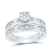 Load image into Gallery viewer, 10K White Gold Diamond Trio Ring Set 1/3 Cttw - Splendid Jewellery