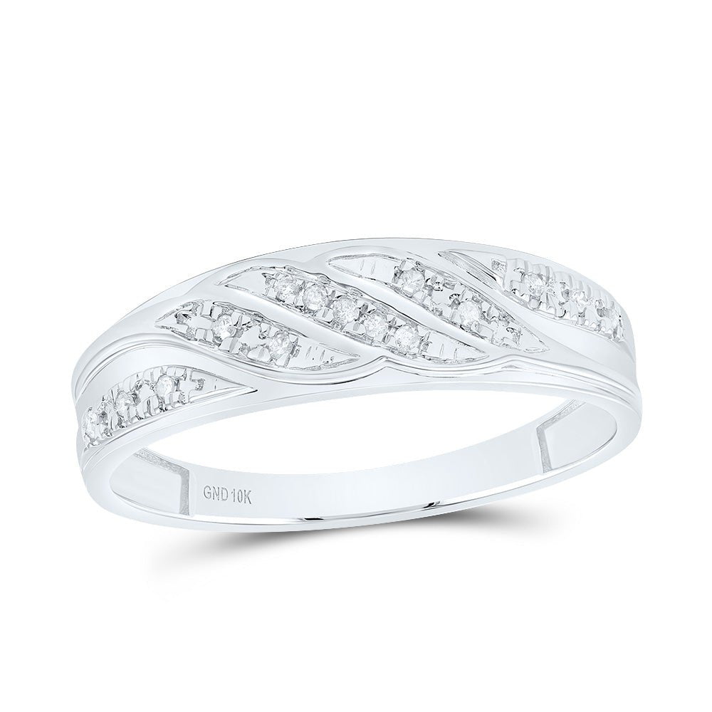 10K White Gold Diamond Trio Ring Set 1/3 Cttw - Splendid Jewellery