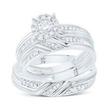 Load image into Gallery viewer, 10K White Gold Diamond Trio Ring Set 3/8 Cttw - Splendid Jewellery