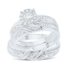 10K White Gold Diamond Trio Ring Set 3/8 Cttw - Splendid Jewellery
