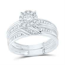 Load image into Gallery viewer, 10K White Gold Diamond Trio Ring Set 3/8 Cttw - Splendid Jewellery