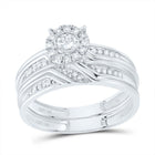 10K White Gold Diamond Trio Ring Set 3/8 Cttw - Splendid Jewellery