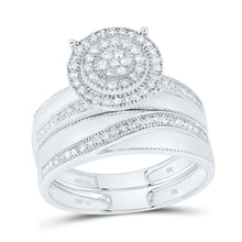Load image into Gallery viewer, 10K White Gold Diamond Trio Ring Set 5/8 Cttw - Splendid Jewellery