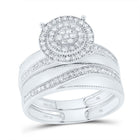 10K White Gold Diamond Trio Ring Set 5/8 Cttw - Splendid Jewellery
