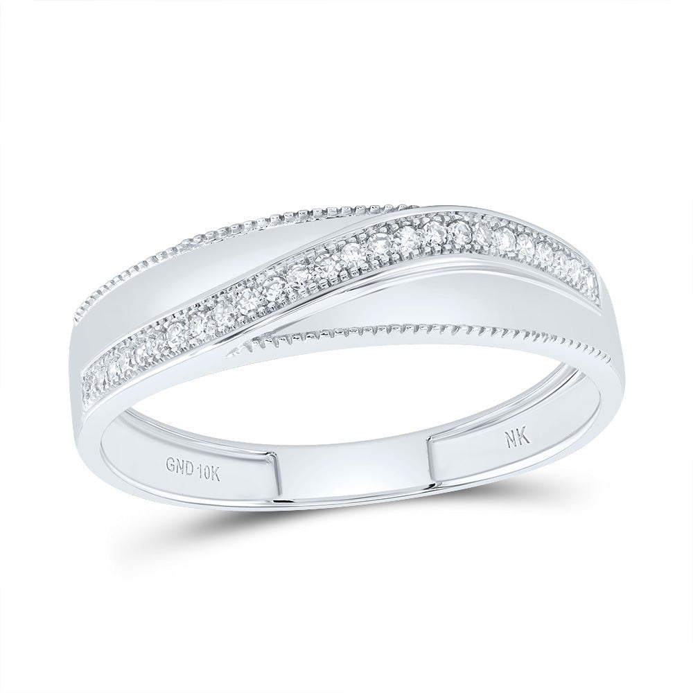 10K White Gold Diamond Trio Ring Set 5/8 Cttw - Splendid Jewellery