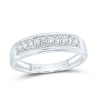 10K White Gold Diamond Trio Ring Set 7/8 Cttw - Splendid Jewellery