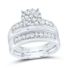 Load image into Gallery viewer, 10K White Gold Diamond Trio Ring Set 7/8 Cttw - Splendid Jewellery