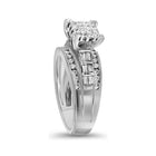 10K White Gold Princess Diamond Cluster Bridal Wedding Engagement Ring 1/2 Cttw - Splendid Jewellery