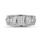 10K White Gold Princess Diamond Cluster Bridal Wedding Engagement Ring 1/2 Cttw - Splendid Jewellery