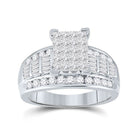 10K White Gold Princess Diamond Ring 1 1/2 Cttw - Splendid Jewellery