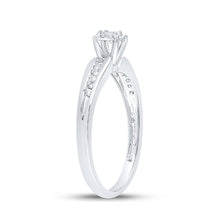 Load image into Gallery viewer, 10K White Gold Princess Diamond Solitaire Promise Bridal Ring 1/6 Cttw - Splendid Jewellery