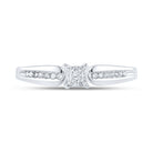 10K White Gold Princess Diamond Solitaire Promise Bridal Ring 1/6 Cttw - Splendid Jewellery