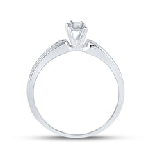Load image into Gallery viewer, 10K White Gold Princess Diamond Solitaire Promise Bridal Ring 1/6 Cttw - Splendid Jewellery