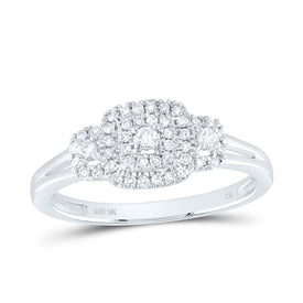 10K White Gold Round Diamond Bridal Ring 1/4 Cttw - Splendid Jewellery