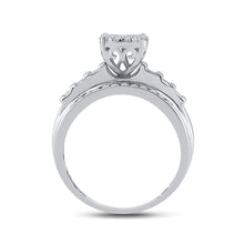 Load image into Gallery viewer, 10K White Gold Round Diamond Designer Ring 1/2 Cttw - Splendid Jewellery