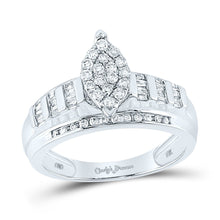 Load image into Gallery viewer, 10K White Gold Round Diamond Designer Ring 1/2 Cttw - Splendid Jewellery