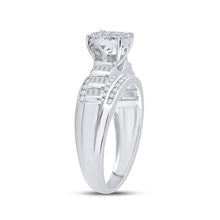 Load image into Gallery viewer, 10K White Gold Round Diamond Designer Ring 1/2 Cttw - Splendid Jewellery