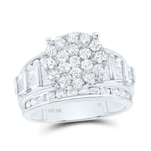 Load image into Gallery viewer, 10K White Gold Round Diamond Designer Ring 2 Cttw - Splendid Jewellery