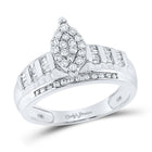 10K White Gold Round Diamond Designer Ring S9 1/2 Cttw - Splendid Jewellery
