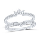 10K White Gold Round Diamond Enhancer Ring 1/2 Cttw - Splendid Jewellery