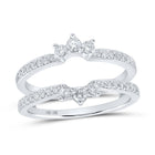 10K White Gold Round Diamond Enhancer Ring 1/2 Cttw - Splendid Jewellery