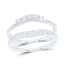 Load image into Gallery viewer, 10K White Gold Round Diamond Enhancer Ring 1/2 Cttw - Splendid Jewellery