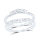 10K White Gold Round Diamond Enhancer Ring 1/2 Cttw - Splendid Jewellery