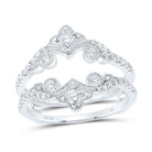 10K White Gold Round Diamond Enhancer Ring 1/2 Cttw - Splendid Jewellery