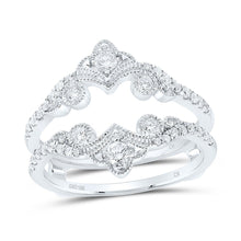 Load image into Gallery viewer, 10K White Gold Round Diamond Enhancer Ring 1/2 Cttw - Splendid Jewellery