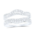 10K White Gold Round Diamond Enhancer Ring 1/2 Cttw - Splendid Jewellery