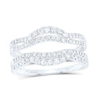 10K White Gold Round Diamond Enhancer Ring 1/2 Cttw - Splendid Jewellery