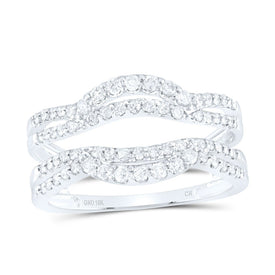 10K White Gold Round Diamond Enhancer Ring 1/2 Cttw - Splendid Jewellery