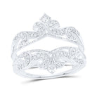 10K White Gold Round Diamond Enhancer Ring 1/3 Cttw - Splendid Jewellery