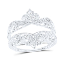 Load image into Gallery viewer, 10K White Gold Round Diamond Enhancer Ring 1/3 Cttw - Splendid Jewellery