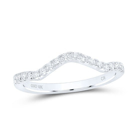 10K White Gold Round Diamond Enhancer Ring 1/5 Cttw - Splendid Jewellery