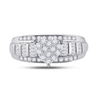 10K White Gold Round Diamond Heart Ring 1/2 Cttw - Splendid Jewellery