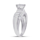 10K White Gold Round Diamond Heart Ring 1/2 Cttw - Splendid Jewellery
