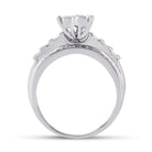 10K White Gold Round Diamond Heart Ring 1/2 Cttw - Splendid Jewellery