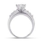 10K White Gold Round Diamond Heart Ring 1/2 Cttw - Splendid Jewellery