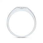 10K White Gold Round Diamond Mens Band 1/2 Cttw - Splendid Jewellery