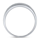 10K White Gold Round Diamond Men's Micropave Wedding Anniversary Band Ring 1/3 Cttw - Splendid Jewellery