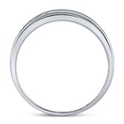 10K White Gold Round Diamond Men's Micropave Wedding Anniversary Band Ring 1/3 Cttw - Splendid Jewellery